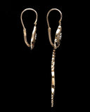 Enameled Antique French Day and Night Earrings in Yellow Gold