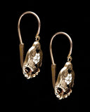 Enameled Antique French Day and Night Earrings in Yellow Gold