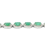 11.24ctw Emerald and 4.82ctw Diamond Bracelet