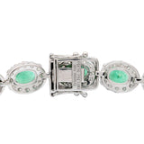 11.24ctw Emerald and 4.82ctw Diamond Bracelet