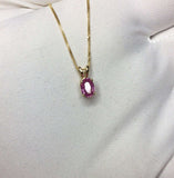 IGI Certified 0.78ct UNTREATED Ceylon Pink Sapphire 18k Gold Solitaire Pendant
