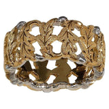 Buccellati Two Color Gold Leaf Motif Band Ring