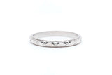 Art Deco Hand Engraved Platinum Eternity Wedding Band