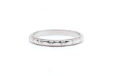 Art Deco Hand Engraved Platinum Eternity Wedding Band