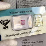 NATURAL Ceylon Pink Sapphire 0.94ct UNTREATED Emerald Cut IGI CERTIFIED Gem Rare