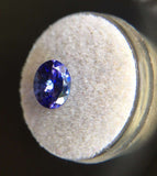NATURAL 1.86ct Vivid Violet Blue Tanzanite Gem Rare Oval Cut IGI CERTIFIED Gem