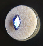 NATURAL 2.22ct Vivid BLUE Tanzanite Gem Rare FLAWLESS Marquise Cut CERTIFIED