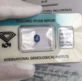 NATURAL Ceylon Blue Sapphire 0.73ct UNTREATED Sri Lankan IGI Certified Oval Cut
