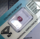 NATURAL Ceylon Pink Purple Sapphire 1.07ct IGI CERTIFIED Oval Cut SRI LANKA