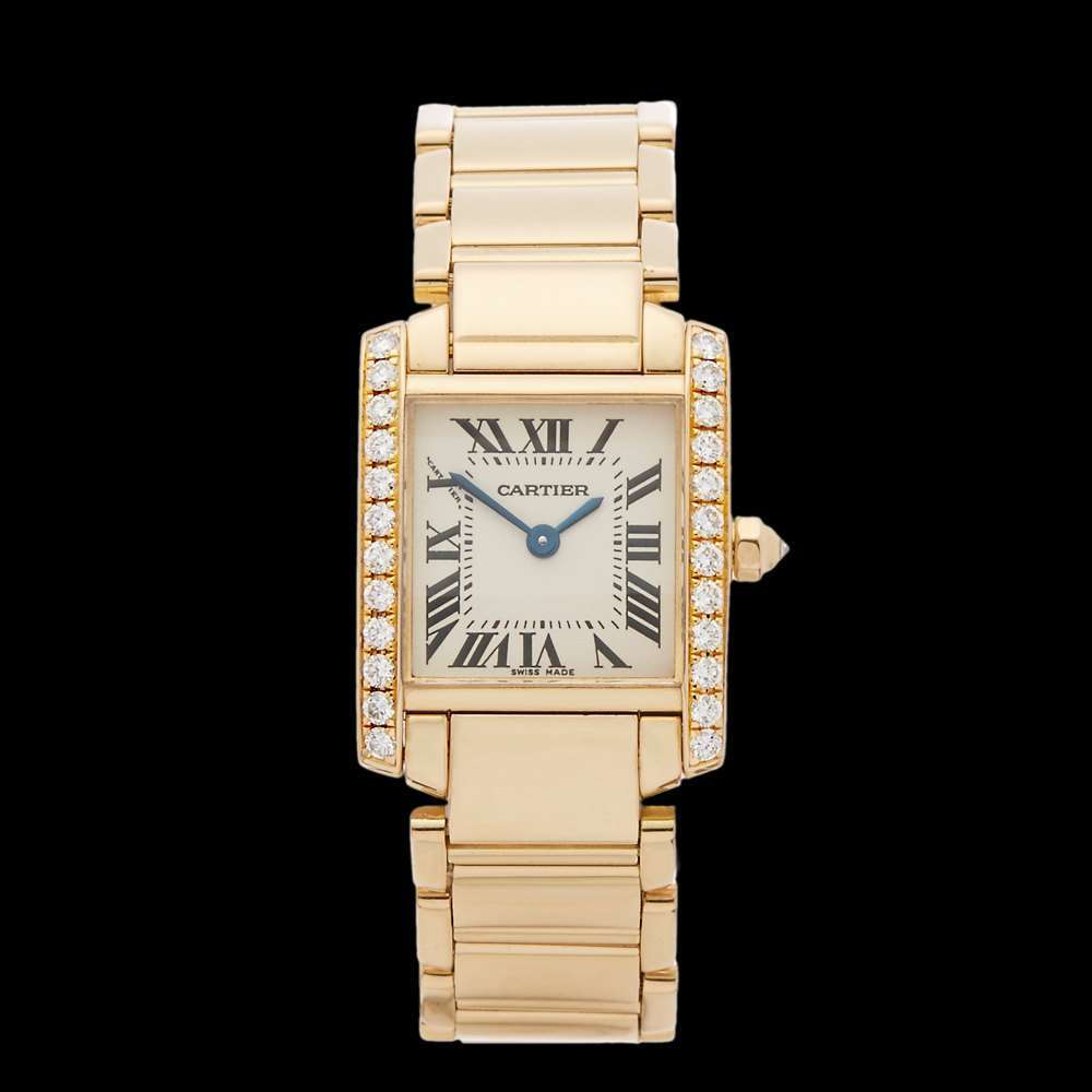 CARTIER TANK FRANCAISE 18K YELLOW GOLD LADIES 2385 OR WE1001R8
