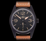BELL & ROSS - HERITAGE DLC COATED STAINLESS STEEL GENTS BR123-95-SC 2017