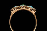Exceptional Victorian Lightning Ridge Opal & Diamond Ring in Yellow Gold