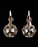 Art Deco 6.40ct Blue Zircon & Diamond Earrings in 18K White Gold