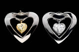 Unique Dangling Fancy Yellow & Colorless Diamond Heart Earrings in Platinum