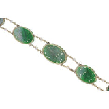Green Jade and Seed Pearl Bracelet