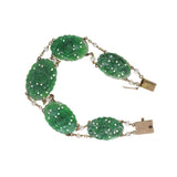 Green Jade and Seed Pearl Bracelet