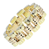 14 Carat Gold Vintage Brick Style Bracelet
