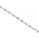 Sapphire and Diamond Doughnut Set Line Bracelet