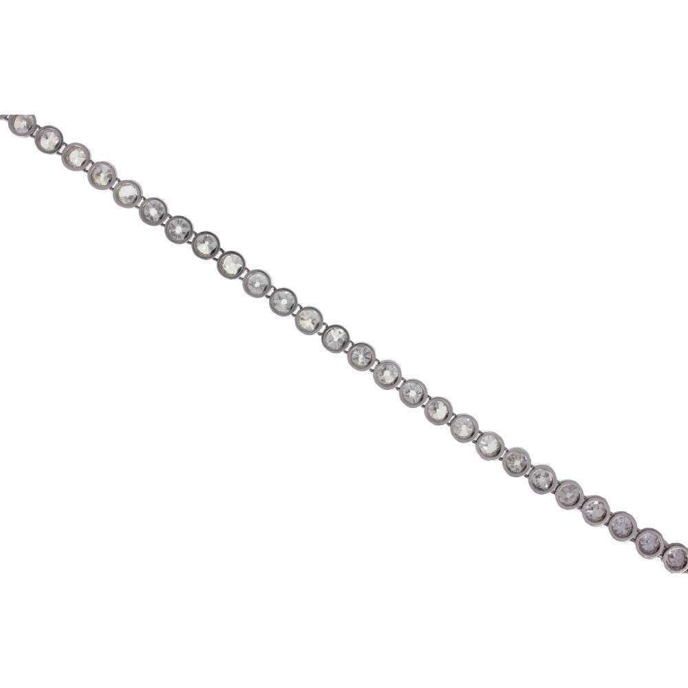 1920's Platinum Diamond Line Bracelet