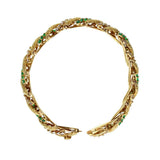 Van Cleef & Arpels Vintage Emerald Diamond Gold Bracelet