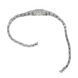 Art Deco Platinum Ceylon Sapphire Diamond Bracelet