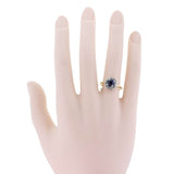 1920s Sapphire and Diamond Cluster Ring