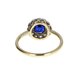 1920s Sapphire and Diamond Cluster Ring