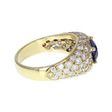 Sapphire and Diamond Bombé Style Ring