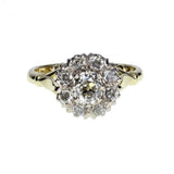 Antique Diamond Daisy Cluster Ring in 18ct Gold