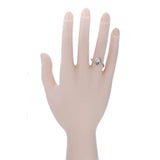 Diamond Solitaire Ring with Fancy Cross Over Shoulders