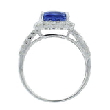 2.94ct UNHEATED Blue Sapphire and 0.94ctw Diamond Ring (GIA CERTIFIED)
