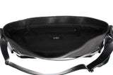 C’N’C COSTUME NATIONAL Black Beige Leather Messenger Shoulder Bag