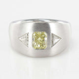 Diamond Ring, Brushed Gray Gold