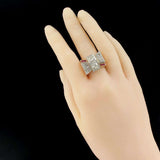 Diamond and ruby tank ring