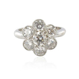 White gold daisy ring