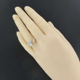 Diamants you and me ring, yellow gold and platinum
