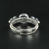 Fancy ring Swarovski crystals and pearls