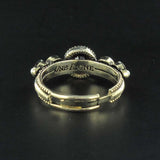 Fancy ring Swarovski crystals and pearls
