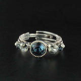 Fancy ring Swarovski crystals and pearls