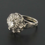White gold diamond art deco ring