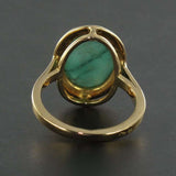 Old gold turquoise matrix ring