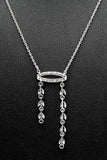Graceful Edwardian Diamond Pendant Necklace in Luxurious Platinum