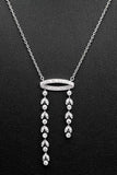Graceful Edwardian Diamond Pendant Necklace in Luxurious Platinum