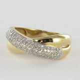 Gold diamond cross ring