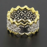 Diamond gold lace ring
