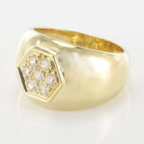 Large gold diamond ring