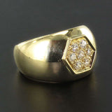 Large gold diamond ring