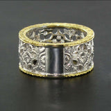 Diamond ring 2 serrated gold