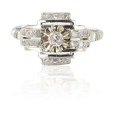 Art deco ring old diamonds