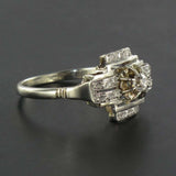 Art deco ring old diamonds